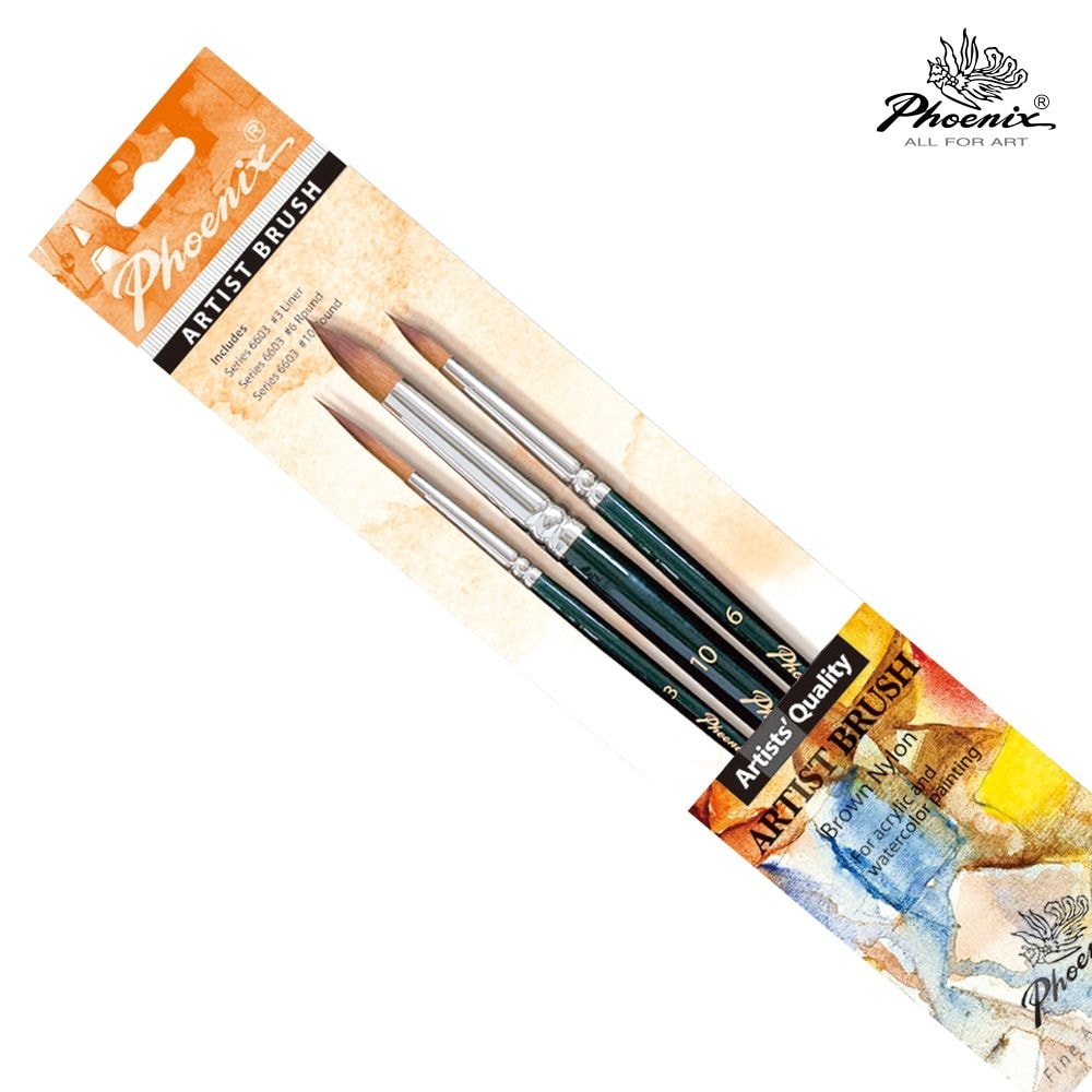 Brush Phoenix Artist Brush 3/Pack