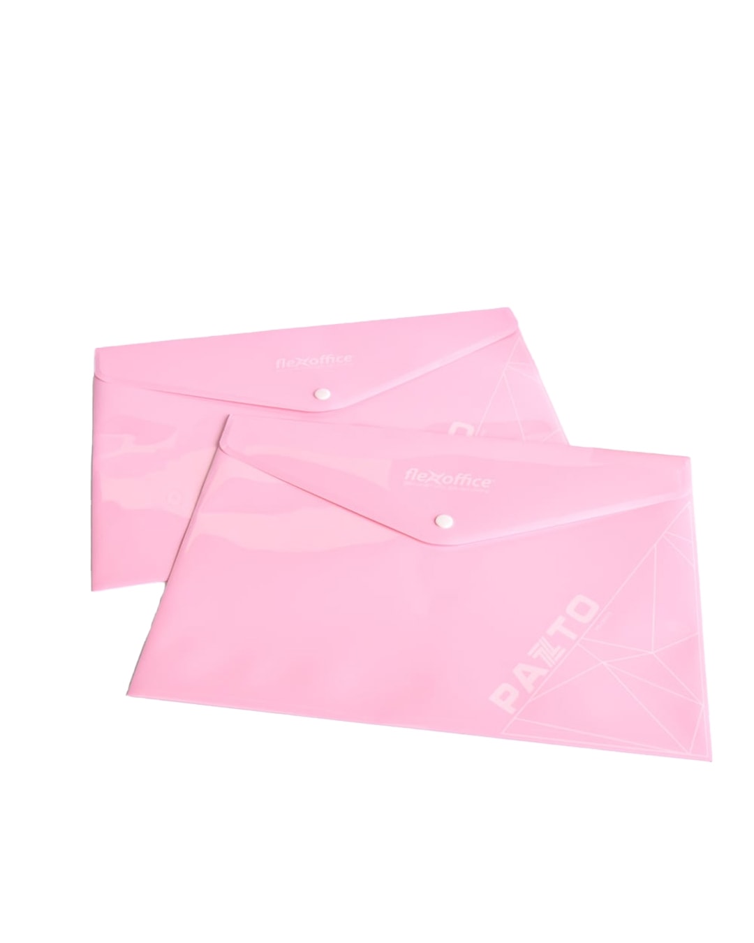 File Envelope Flexoffice A4 W/Buttom Pink 0.12Mm Fo-Cbf02