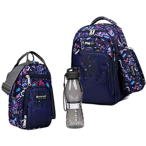 Purple Backpack Leopard