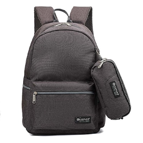Grey Set Backpack Leopard