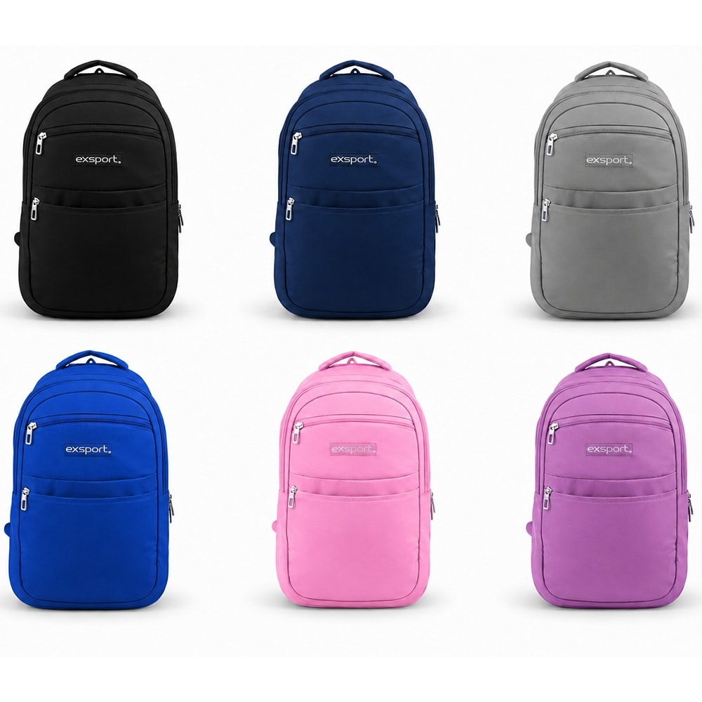 Backpack Exsport Plain Collection Multiple Comp.