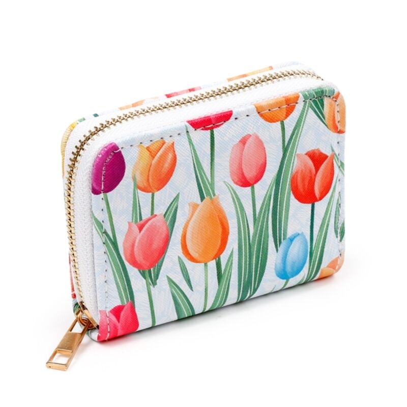 Tulips Zip Around Small Wallet Purse