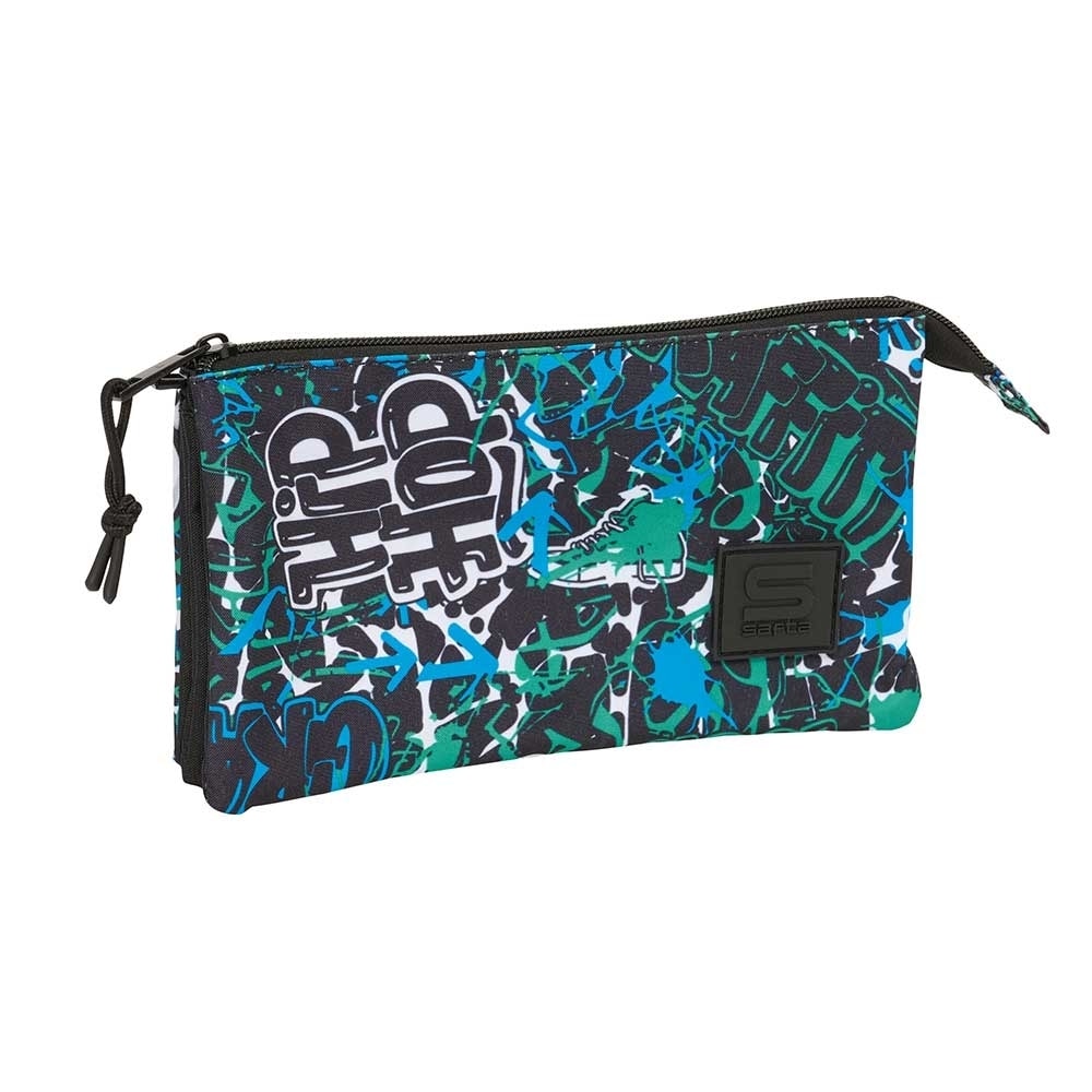 Pencil Case Safta Graffiti Go 3 Comp. 842622744