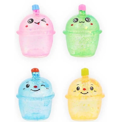 Squeeze Bubble Tea W/Sugar & Sparkle 8Cm X 6Cm Assorted N65517