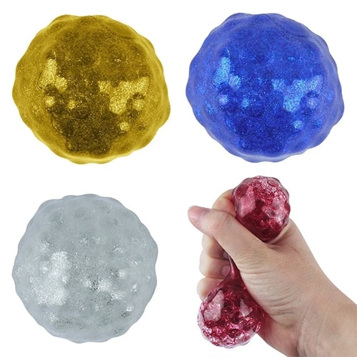 Glitter Splat Ball With Beads N51586