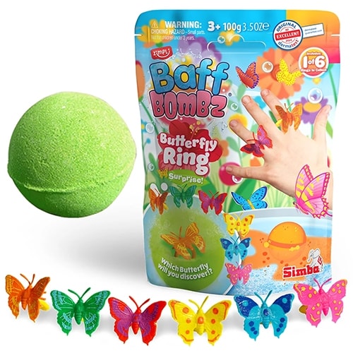 Baff Bombz Butterfly Ring Surprise 100G Assorted 7322