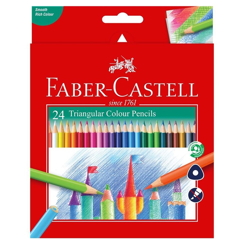 Colored Pencil Faber Castell Tri Grip Long 24 Colors 115855