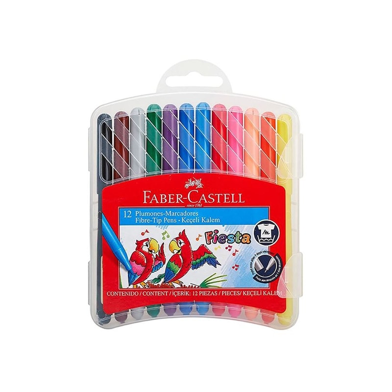 Marker Faber Castell Fiesta 12 Colors Plastic Case 555316