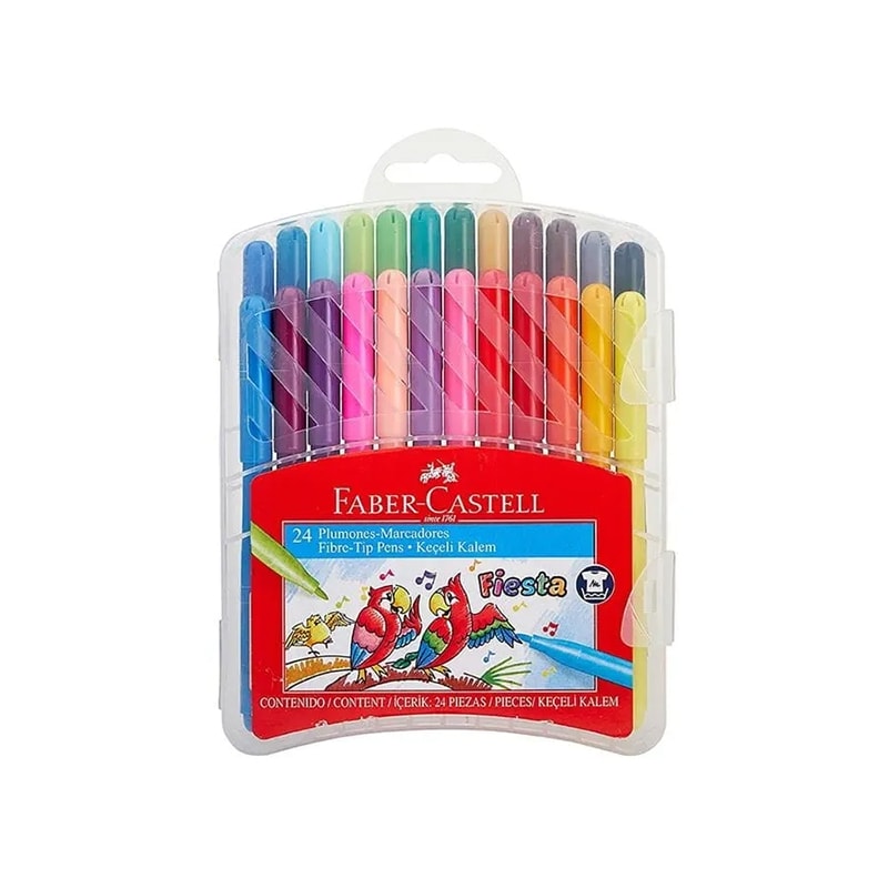 Marker Faber Castell Fiesta 24 Colors Plastic Case 555317