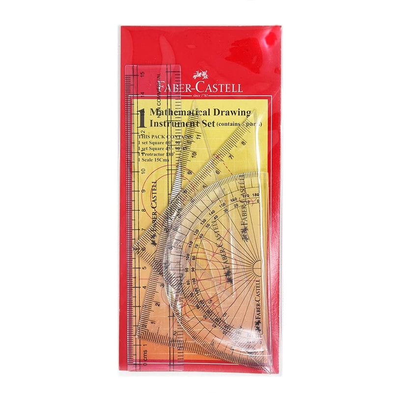 Geometrical Set Faber Castell 15Cm 4Pcs 163504