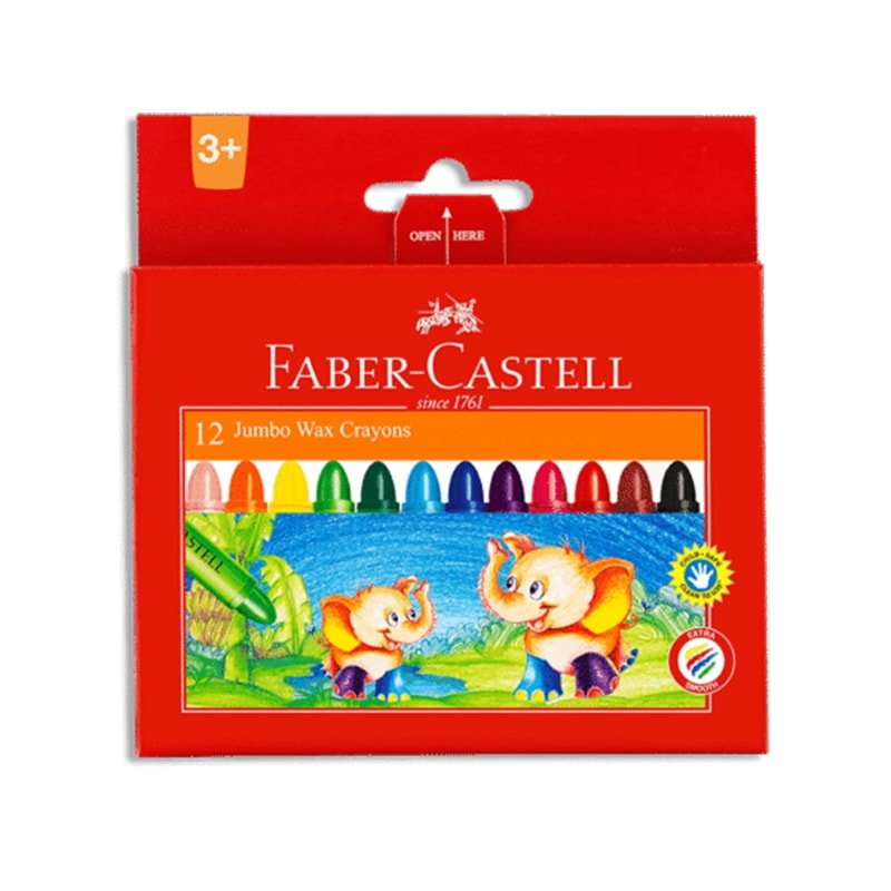 Wax Colored Faber Castell Jumbo 12 Colors 120037
