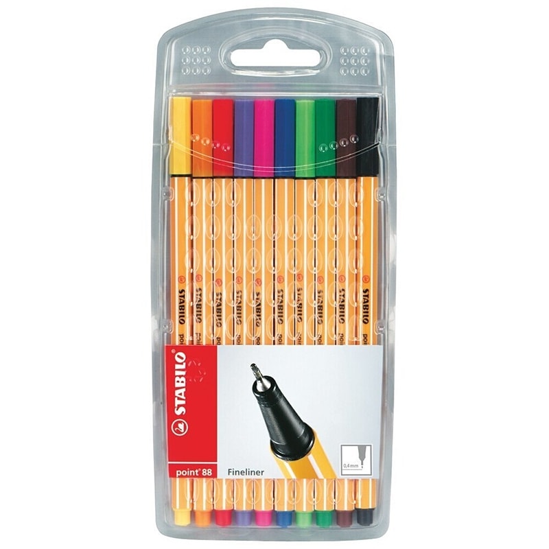 Fineliner Stabilo Point 88 Wallet 10Pcs 8810-1