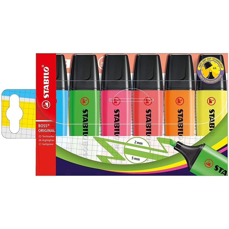 Highlighter Stabilo Boss 70/6 Wallet 6Pcs St70.6