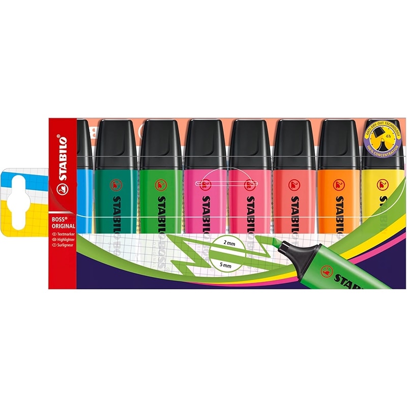 Highlighter Stabilo Boss 70/8 Wallet 8Pcs St70.8