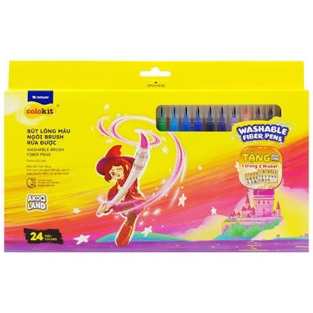 Marker Flexoffice Colokit Washable W/Brush 24/Pack Swm-C011