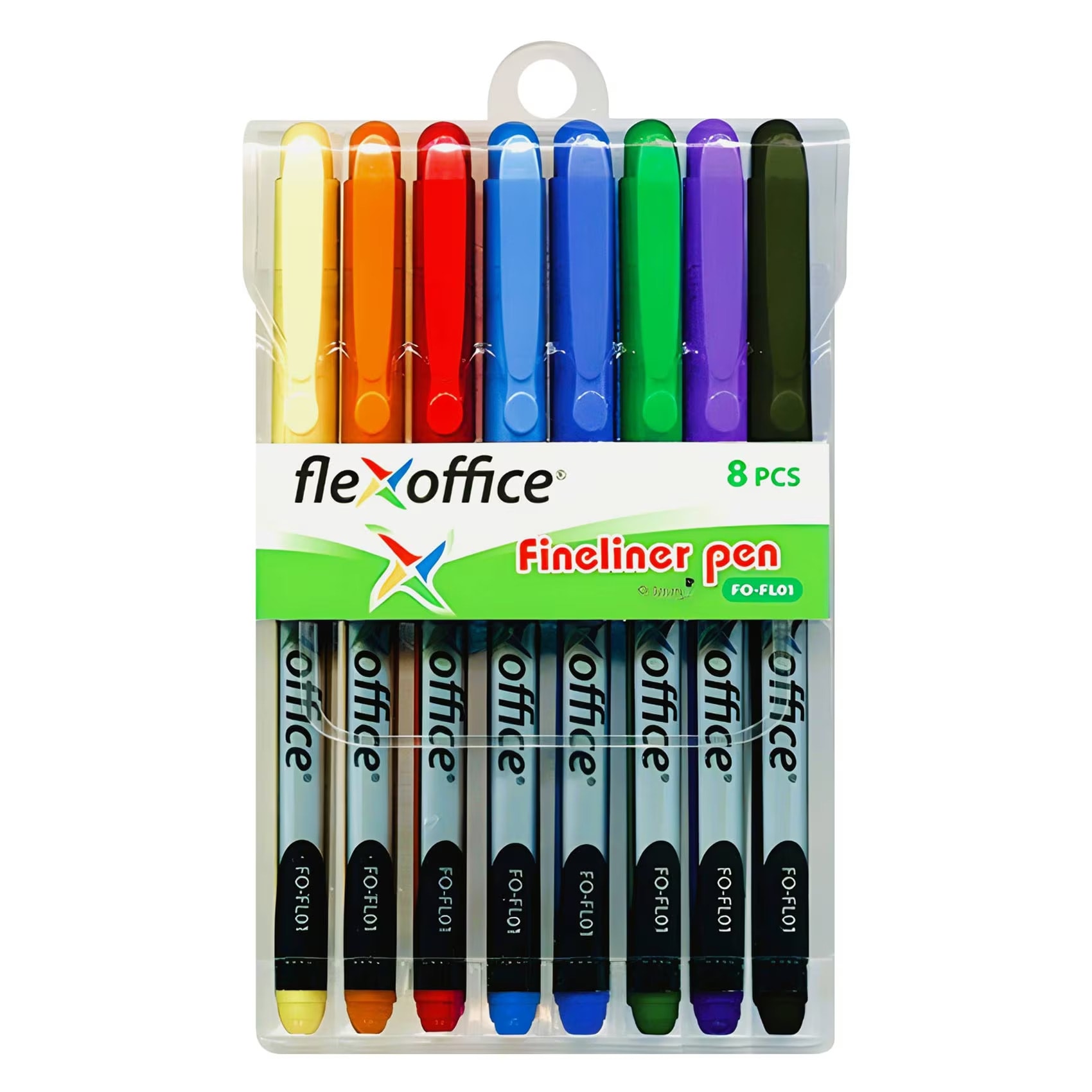 Fineliner Flexoffice 8/Pack Assorted Fo-Fl01