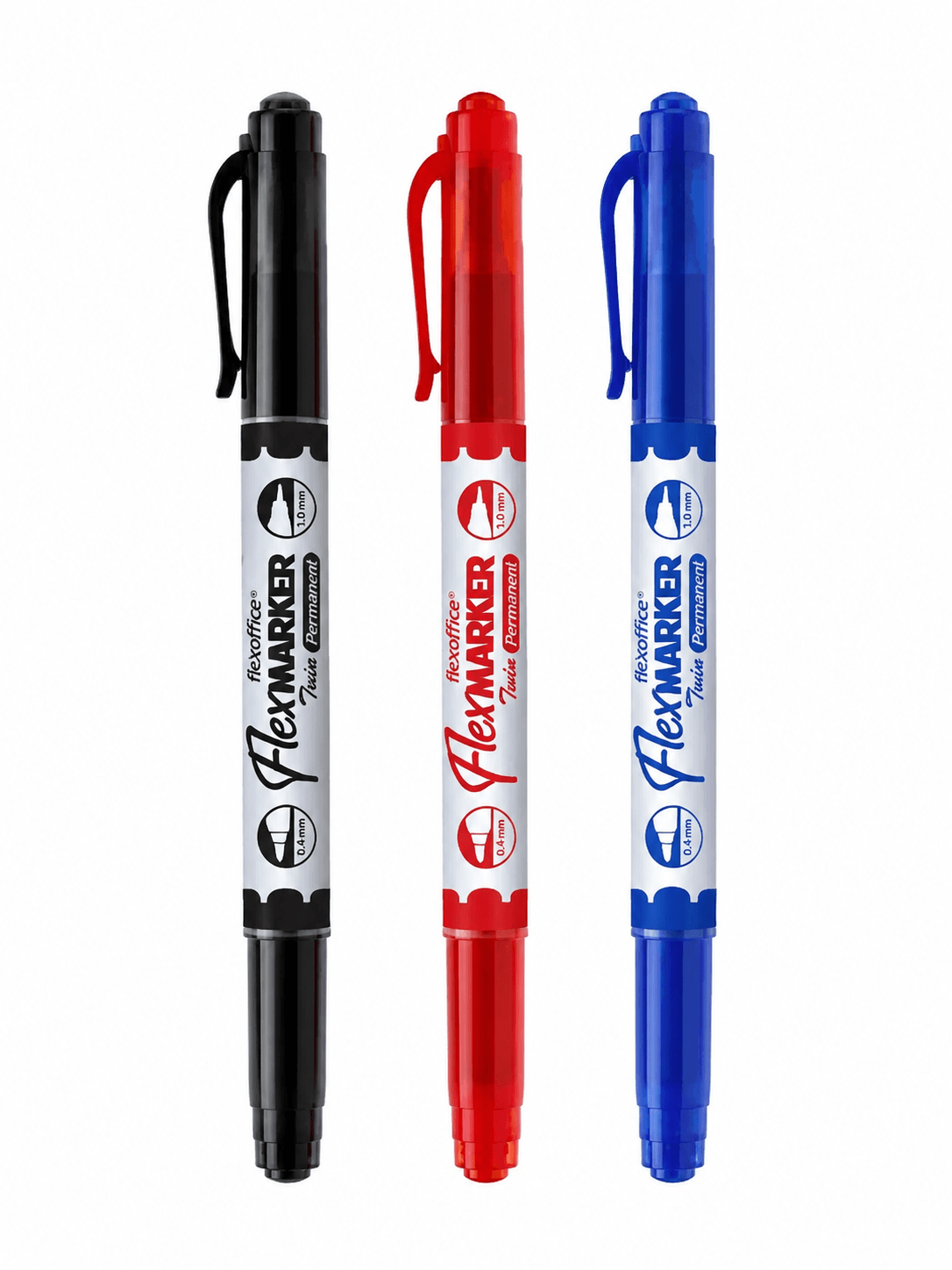Marker Permanent Flexoffice Ceedee Cd Twin Black Fo-Pm07