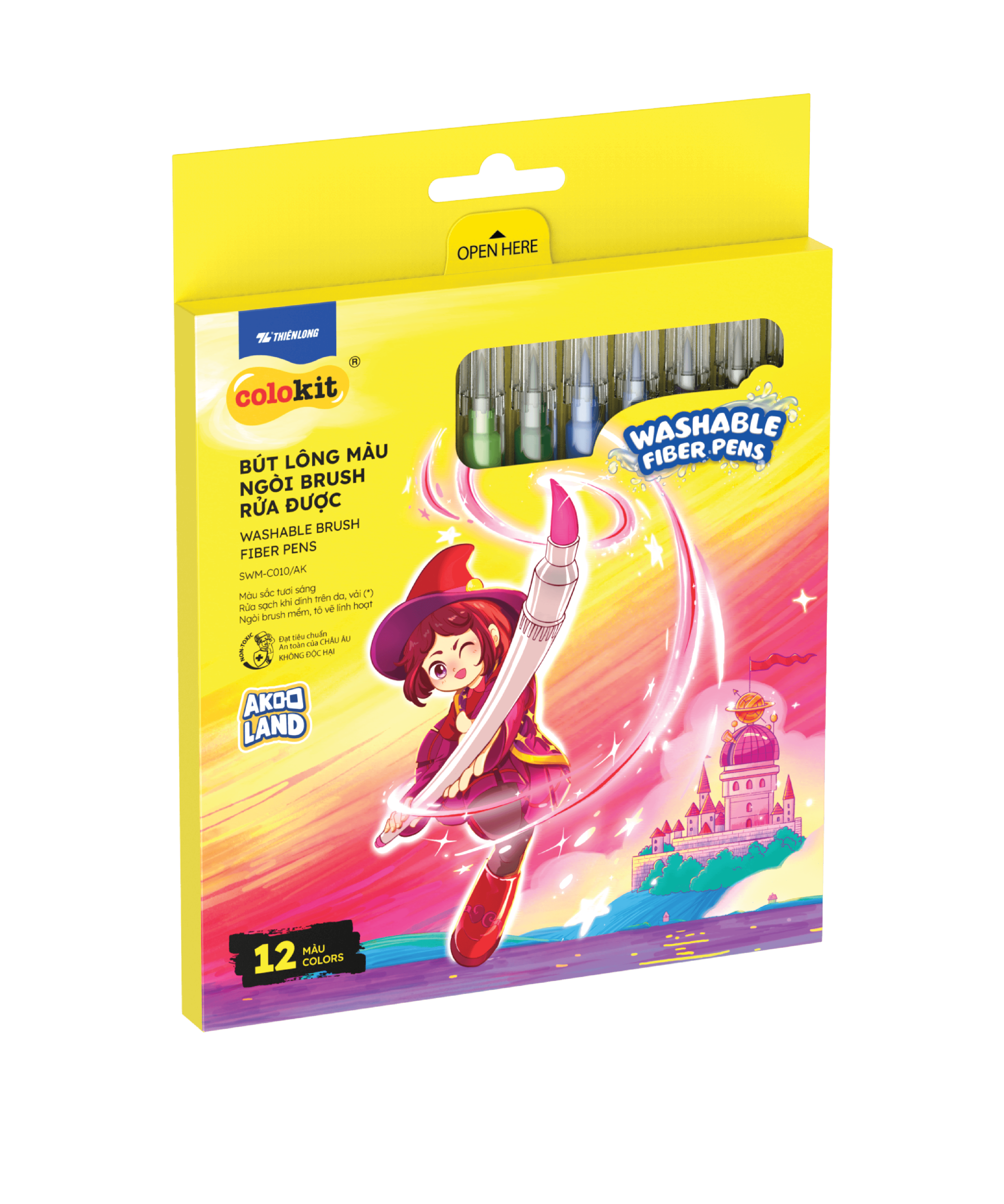 Marker Flexoffice Colokit Washable W/Brush 12/Pack Swm-C010
