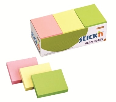 Stick Notes Stick N 38X 50Mm 100Sh Neon Mixed 1Dz 21131