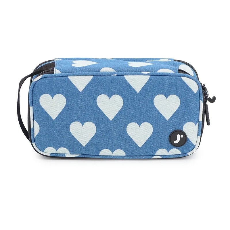 Pencil Case Jworld Doodle 2 Comp. Denim Heart Pc2501