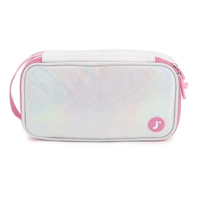 Pencil Case Jworld Doodle 2 Comp. Metallic Silver Pc2501