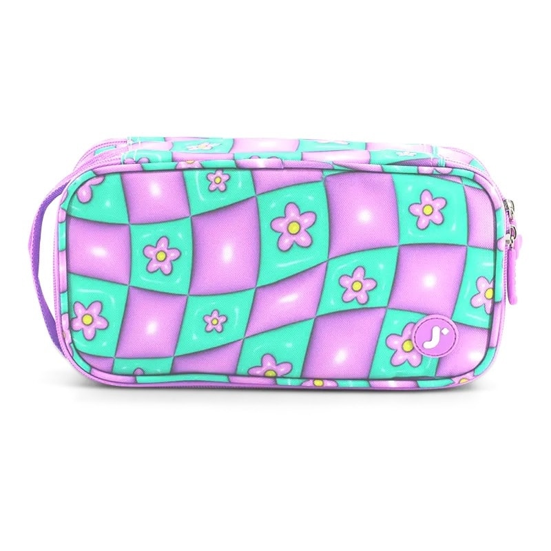 Pencil Case Jworld Doodle 2 Comp. Puffy Flower Pc2501