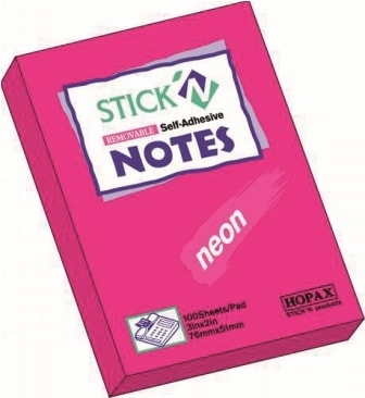 Stick Notes Stick N 76X 50Mm 100Sh Neon Magenta 21161