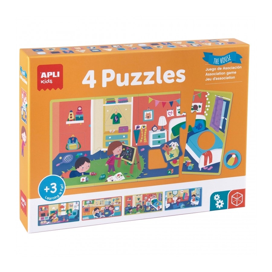 Association puzzles The house - 4 puzzles (4 XXL pieces)