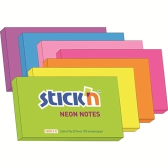 Stick Notes Stick N 76X127Mm 100Sh Neon Lime 21171