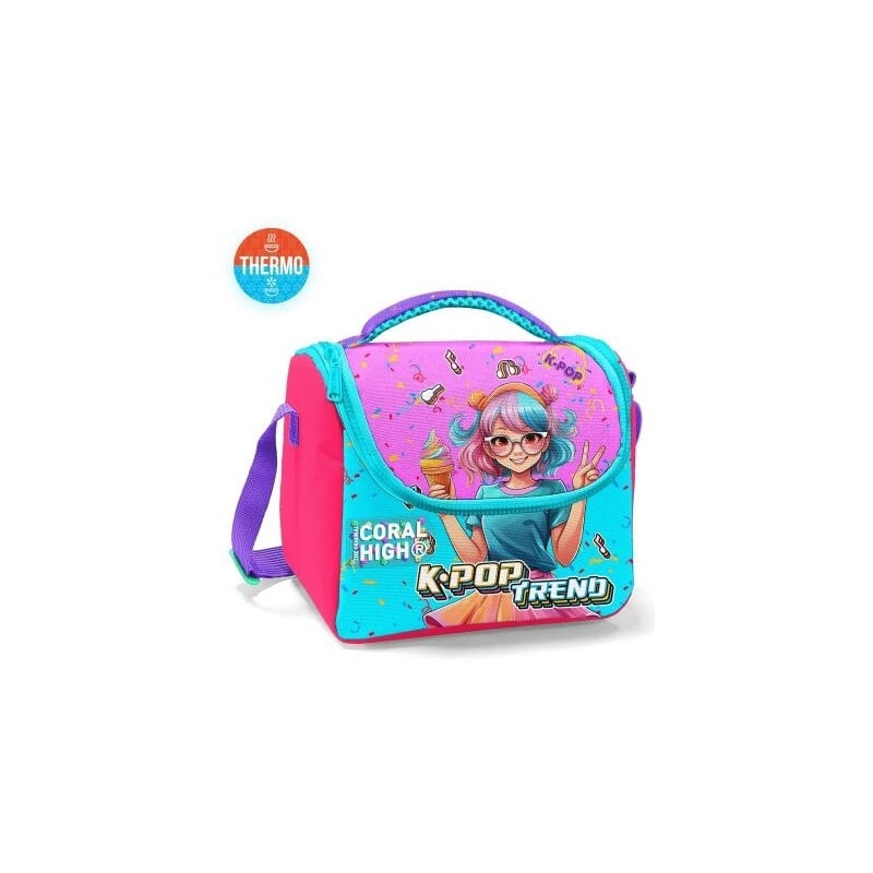 Lunch Bag Coral High K-Pop Trend Thermo 12788