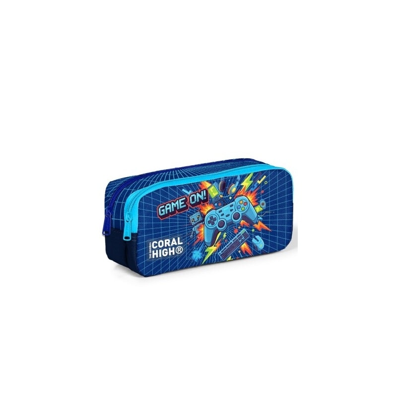 Pencil Case Coral Game On Squared 2 Comp. 31051