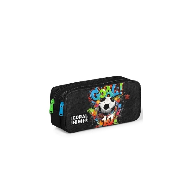 Pencil Case Coral Goal Squared 2 Comp. 31053