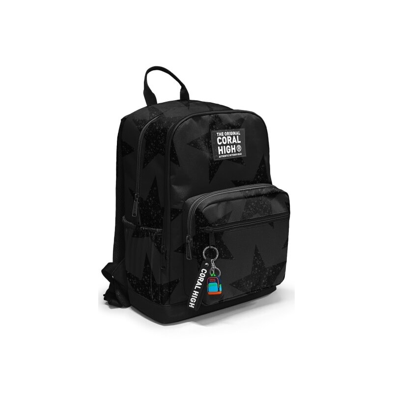 Backpack Coral High Kids Stars Black Large 2 Comp. 33237