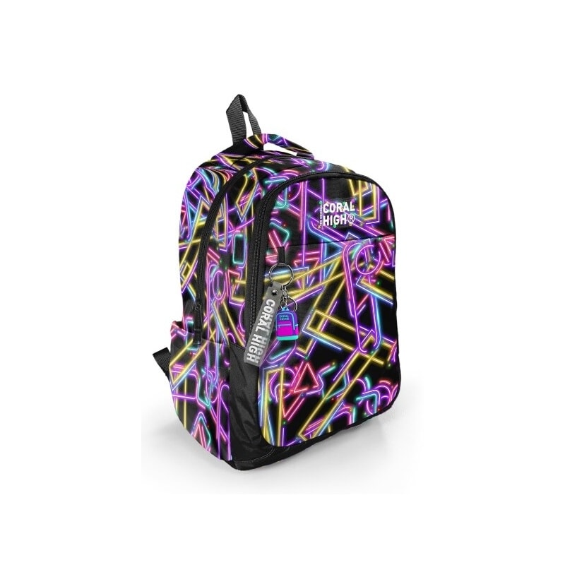 Backpack Coral High Kids Neon Glow Large 2 Comp. 33248
