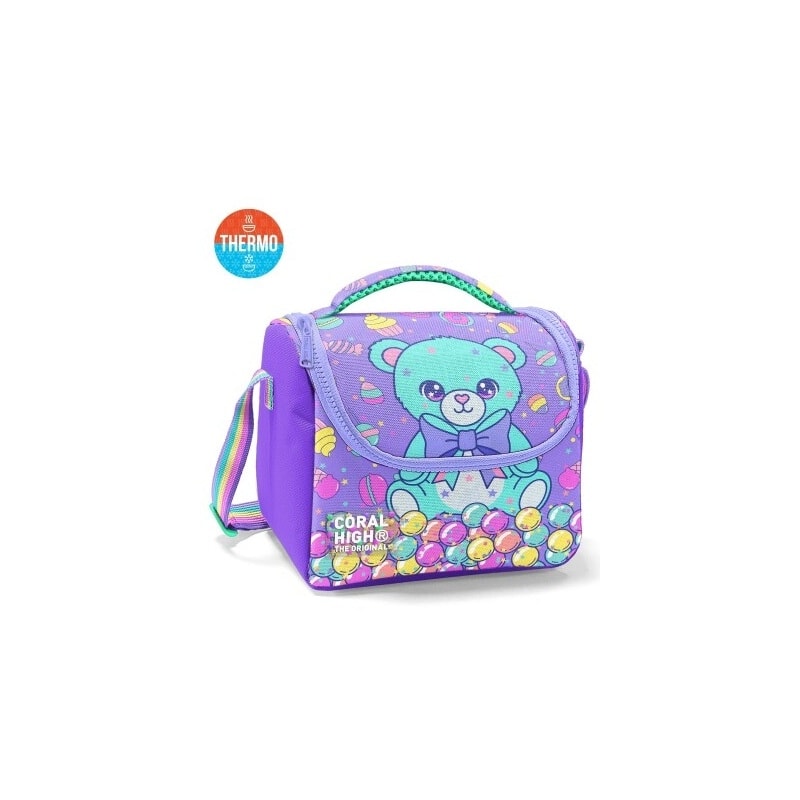 Lunch Bag Coral High Teddy Thermo Purple 37105