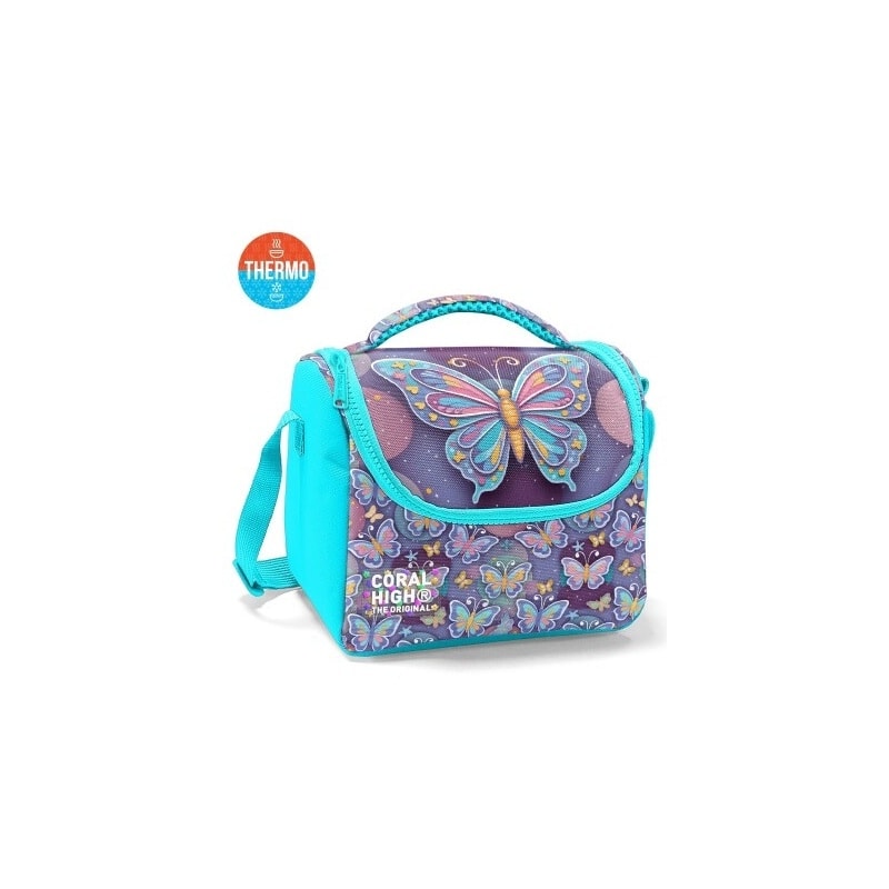 Lunch Bag Coral High Butterfly Thermo Purple 37106