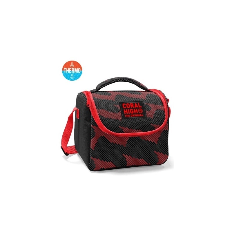 Lunch Bag Coral High Mesh Black Red Thermo 37133