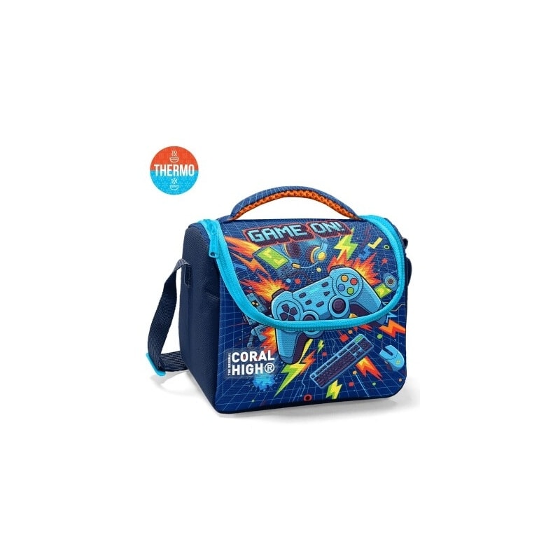 Lunch Bag Coral High Game On Thermo 37151