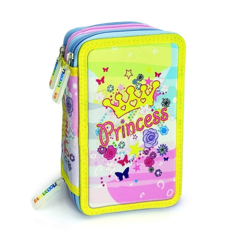 Pencil Case Lebez 3 Comp. Filled 36Pcs Girls 81103