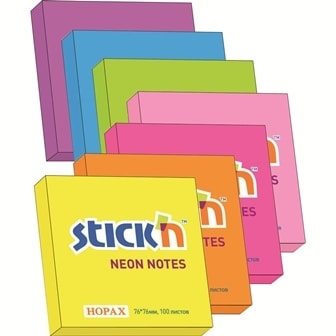 Stick Notes Stick N 76X 76Mm 100Sh Neon Purple 21210
