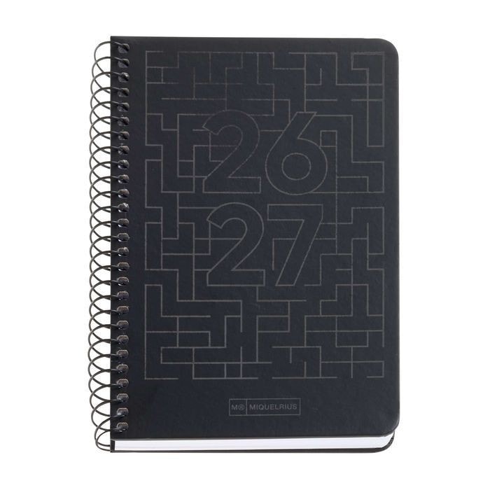 Diary miquelrius Activa 117X174 1Dpp Lab Black 21168