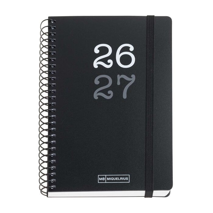 Diary miquelrius Activa 117X174 1Dpp College Black 21180