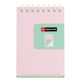 Notebook miquelrius Bright Bloc A7 Plain Pp Spiral Pink 7782