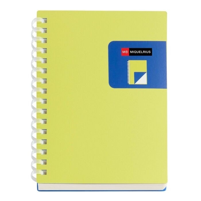 Notebook miquelrius Bright A6 Plain Pp Spiral Yellow 7786