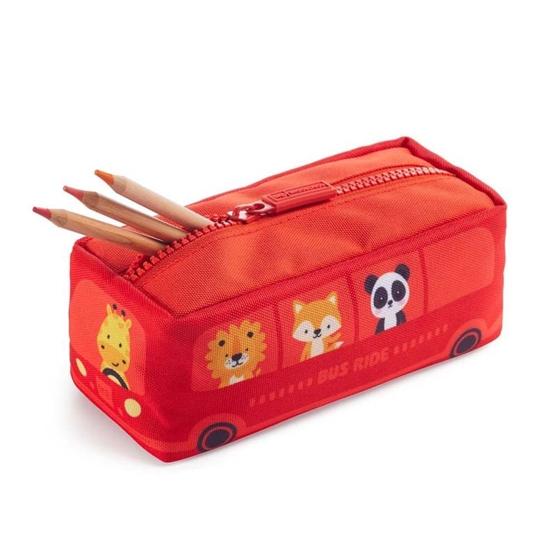 Pencil Case miquelrius Bus Stop Squared Red 19410