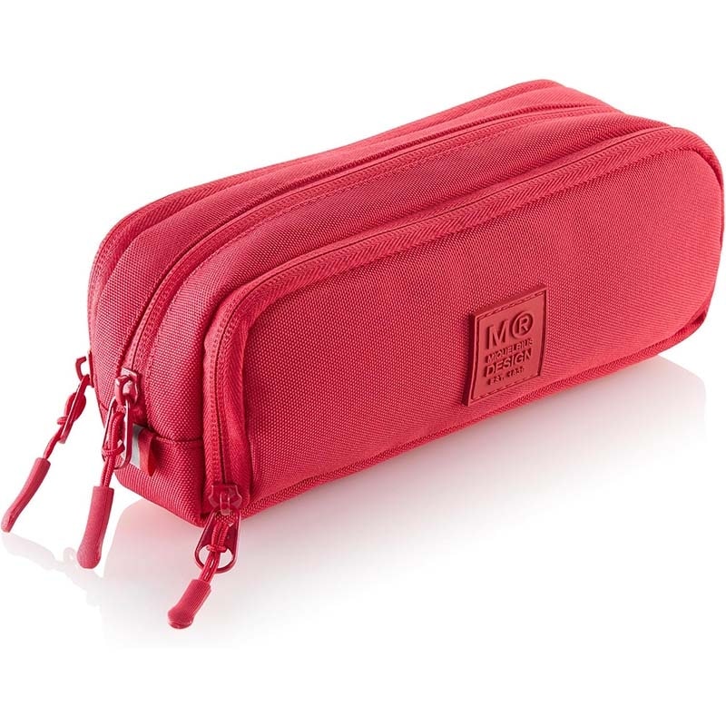 Pencil Case miquelrius Raw Squared 3 Comp. Red 19872