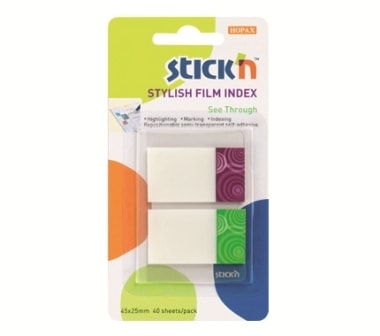 Clearnote Stick N Imprinted 45X25Mm Ass.4 Design 21387
