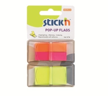 Pop-Up Flags Stick N  Assorted 3 Colors 26005