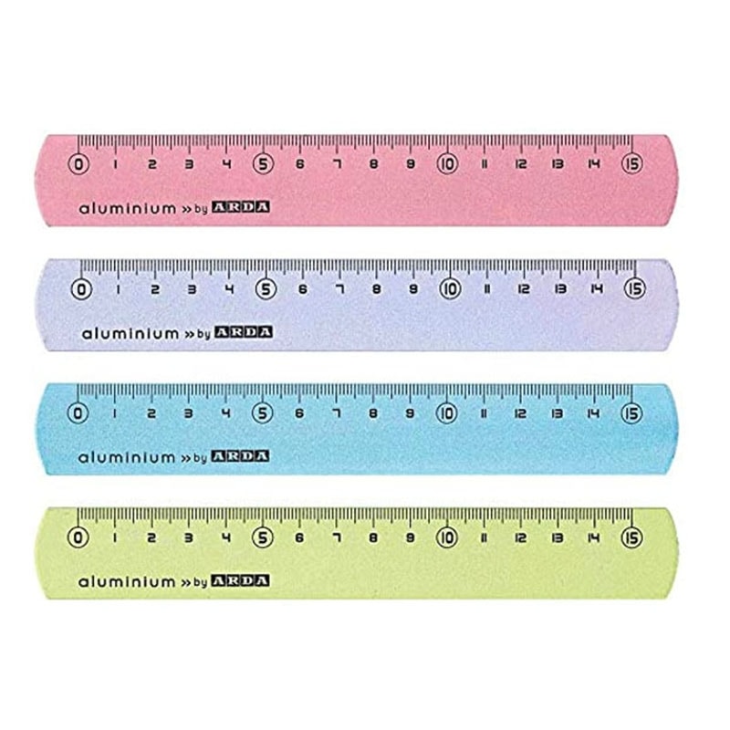 Ruler Arda Aluminium Frost 15Cm Assorted Made In Italy 17815
