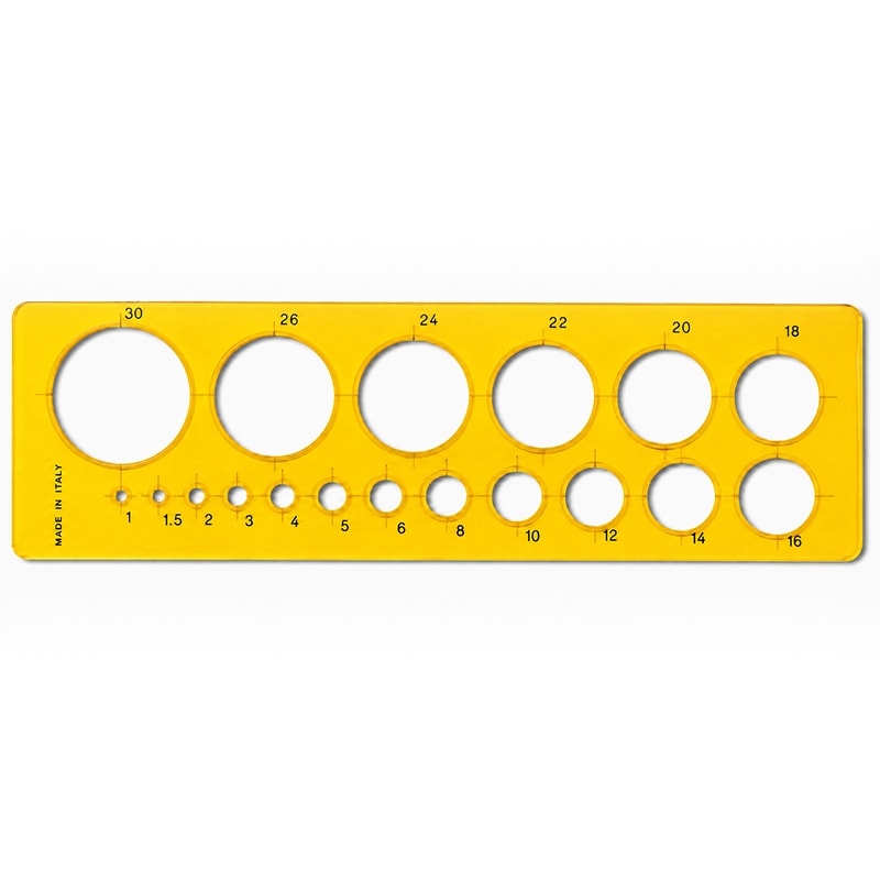 Ruler Template Arda Circle Small Flexible Made In Italy 7128